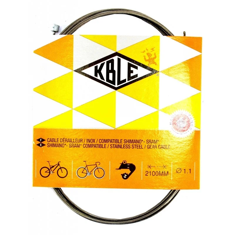 KBLE KABLE DERAILLEUR INOX SHIMANO/SRAM 1.1X 2100MM 3 KBLE KABLE DERAILLEUR INOX SHIMANO/SRAM 1.1X 2100MM