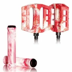 Demolition Parts Pack DEMOLITION Pédales + Poignées Flangeless Blanc-Rouge