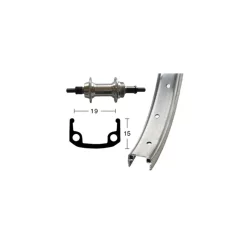 ROUE EXAL ARR 650-26X1/8" CASSETTE Ecrous 36T Sv