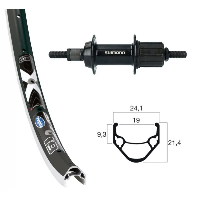 ROUE SHIMANO AR K7 28x1.1.75 7v Ecrous 3 ROUE SHIMANO AR K7 28x1.1.75 7v Ecrous