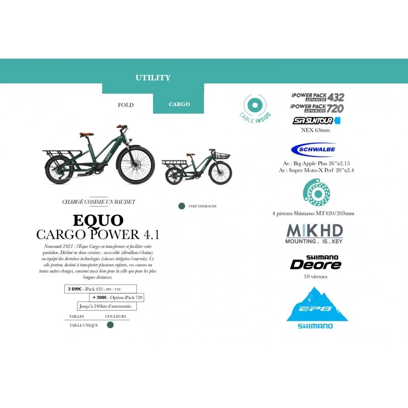 VAE CARGO O2FEEL EQUO POWER 4.1 VERT EMERAUDE 4 VAE CARGO O2FEEL EQUO POWER 4.1 VERT EMERAUDE – Image 3